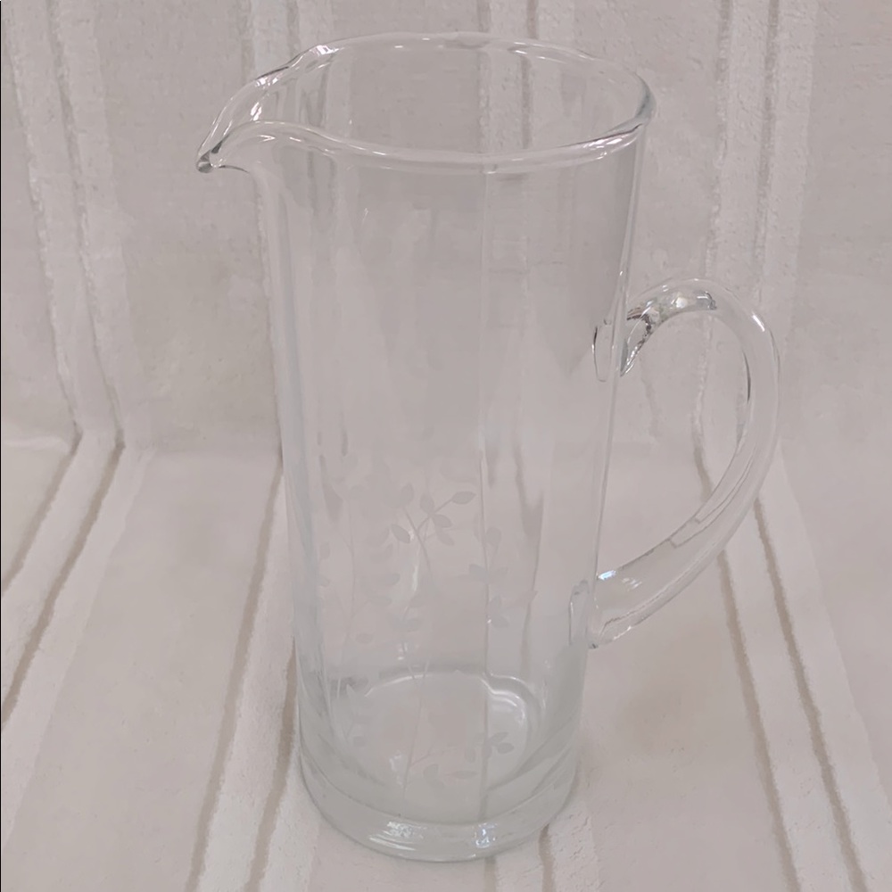 Spring Shadows Pitcher Hand-Cut Clear Glassware - Picture 4 of 5